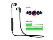 Black Stereo Bluetooth V4.1 A2DP Earphone Sweat proof Wet Proof Sport Headset Handsfree Headphone with Mic for iPhone 4S 5 5S 5C 6 iPad Air Mini 4 3 2 iPod Touc