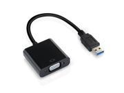 VicTake USB 3.0 to VGA Multi Monitor External Video Card Adapter Cable Black for Windows 7 8 Multiple Monitors