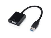 VicTake USB 3.0 to VGA Multi Monitor External Video Card Adapter Cable with CD disk for Windows 7 8 Multiple Monitors Black