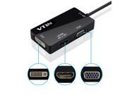 Vtin®Mini DisplayPort Thunderbolt Port Compatible to HDMI DVI VGA Male to Female 3 in 1 Adapter DisplayPort 1.2 Enables Full 4K x 2K Resolution 3D Stereo Bey