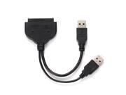 USB 3.0 interface to SATA 22 Pin 2.5 Hard Disk Driver HDD Adapter With USB Power Cable Compatible With Win 7 Vista XP