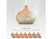 VicTsing Aroma Essential Oil Diffuser with 300ml Capacity and 30ml h Output New Wood Grain Cool Mist Ultrasonic Whisper Quiet Humidifier with 7 Color LED Light