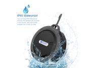 Victsing 065771 Mini 5W Waterproof Shockproof Dustproof A2DP Handsfree Bluetooth 3.0 Stereo Speaker with Suction Cup Built in Mic Black