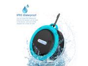 Blue Portable Waterproof Shockproof Dustproof Handsfree Bluetooth 3.0 A2DP Stereo Sport Speaker with Suction Cup Built in Mic for Samsung Galaxy S5 S4 S3 Note