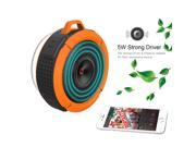 Orange VicTsing Bluetooth Indoor Outdoor Wireless Speaker Bluetooth 3.0 Waterproof Shower Speaker with 5W Speaker Suction Cup Mic Hands Free Speakerphone for C