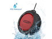 VicTsing Wireless Bluetooth 3.0 Waterproof Outdoor Shower Speaker with 5W Speaker Suction Cup Mic Hands Free Speakerphone Red