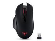 Victake 2.4G Wireless Gaming Mouse 7 Button Gaming Mouse With Adjustable DPI 800 1200 1600 2000 4800 for Gamers Black
