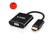 HDMI to VGA Adapter 1920 x 1080 Resolution Supported Vtin Gold Plated HDMI to VGA Adapter with Audio Support Micro USB Power Aluminum shell Black
