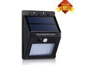 16LED Solar Panel Powered Motion Sensor Lamp Outdoor Light Garden Security Light 320lm with Diamond Lampshade