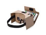 Portable VR Cardboard V2.0 3D Glasses Virtual Reality with Suction Cups Nose Pad Sweat resistant Film Headband Touch Button QR code For Smart Phones Best