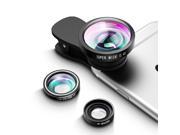 Upgraded 3 in 1 Fisheye Lens Plus Macro Lens Plus 0.4x Super Wide Angle Lens Plus 2 Detachable Clamps Camera Lens Phone Lens Kit for iPhone Samsung HTC etc