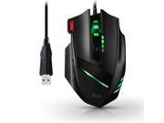 Victake Wired USB Gaming Mouse 7200DPI 7 Buttons 7 Soothing LED Colors