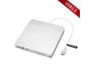 VicTsing CD DVD RW Burner Writer external optical drive for Apple Macbook Macbook Pro Macbook Air or other Laptop Desktops with USB3.0 Cable Silvery The USB