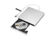 External CD DVD RW Burner Writer optical drive for Apple Macbook Macbook Pro Macbook Air or other Laptop Desktops with USB3.0 Cable Silvery The USB Cable a