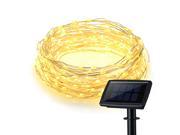 Solar Powered String Light 150 LED 50ft Solar String Lights Outdoor Copper Wire Lights AmbianceLighting for Gardens Homes Parties