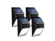 4 Solar powered Lights Wall Lamp Wireless Security Outdoor Lighting For Patio Deck Yard Garden Home Driveway Stairs Outside Wall Day Night Auto On Off N