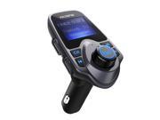 Victake In Car FM Transmitter Radio Adapter Car Kit with 1.44 Inch Display and USB Car Charger