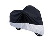 Weatherproof Motorcycle Cover with 3 Secure Buckle Straps and Elastic Hem Water repellent Windproof UV proof Dust proof Size XXL