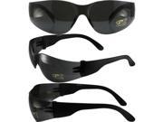 Pacific Coast Sunglasses Mask Safety Sunglasses Matte Black Frames One Piece Smoke Lens Z87.1