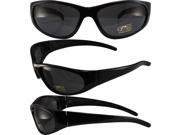 Pacific Coast Sunglasses Drifter Wraparound Safety Sunglasses Gloss Black Frames Smoke Lenses Z87.1