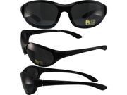 Pacific Coast Sunglasses Flash Safety Sunglasses Matte Black Frames Smoke Lenses Z87.1