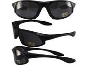 Pacific Coast Sunglasses Fairing Sunglasses Matte Black Frames Interchangeable Clear and Smoke Lenses