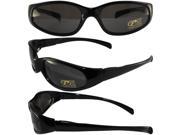 Pacific Coast Sunglasses Chix Heavenly Women s Motorcycle Sunglasses Gloss Black Frames Smoke Lens