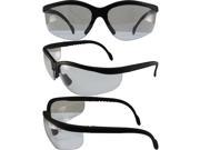 Global Vision Blue Moon Safety Sunglasses Black Frames Clear Lenses ANSI Z87.1