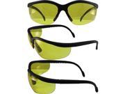 Global Vision Blue Moon Safety Sunglasses Black Frames Yellow Lenses ANSI Z87.1