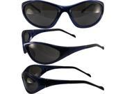 Global Vision Flexer Safety Sunglasses Blue Frames Smoke Lenses ANSI Z87.1
