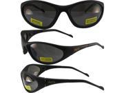 Global Vision Flexer Safety Sunglasses Matte Black Frames Smoke Lenses ANSI Z87.1