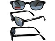 MotoFrames MF Lockdown Motorcycle Sunglasses Black Frames Blue Lenses