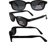 MotoFrames MF Lockdown Motorcycle Riding Sunglasses Black Frames Polarized Smoke Lenses