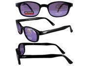 MotoFrames MF Lockdown Motorcycle Riding Sunglasses Black Frames Purple Lenses