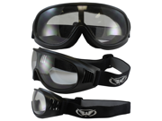 Tump One Piece Clear Lens Matte Black Riding Goggles