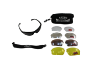 C2 Safety Shop Glasses with Black Frame and 5 Changeable Lenses