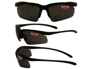 Apex Bifocal Safety Glasses with 1.5x Magnifying Smoke Lenses and Black Frame