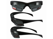 Bifocal Polarized Sunglasses with Matte Black Frames and 2.0x Smoke Lenses