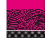 Pink Zebra Boutique Plastic Tablecover