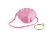 Pink Pirate Eye Patch w Plastic Gold Earring fabric plastic