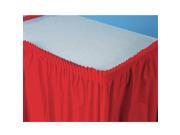 Classic Red Red Plastic Table Skirt plastic