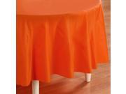 Sunkissed Orange Orange Round Plastic Tablecover plastic