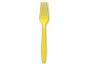 Mimosa Light Yellow Forks plastic