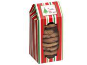 Red Green Stripes Tall Cookie Boxes With Windows Paperboard Plastic