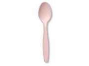 Classic Pink Light Pink Spoons plastic