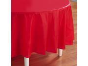 Plastic Tablecovers 82 Round Real Red