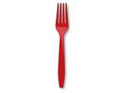 Classic Red Red Forks plastic