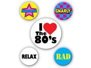 80 ;s Party Buttons