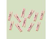 Clothes Pin Favor Charms Pink plastic metal