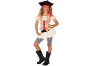 Swashbuckler Child Costume White 8 10 Med 100% Polyester Exclsuive Of Trims Or Decorations